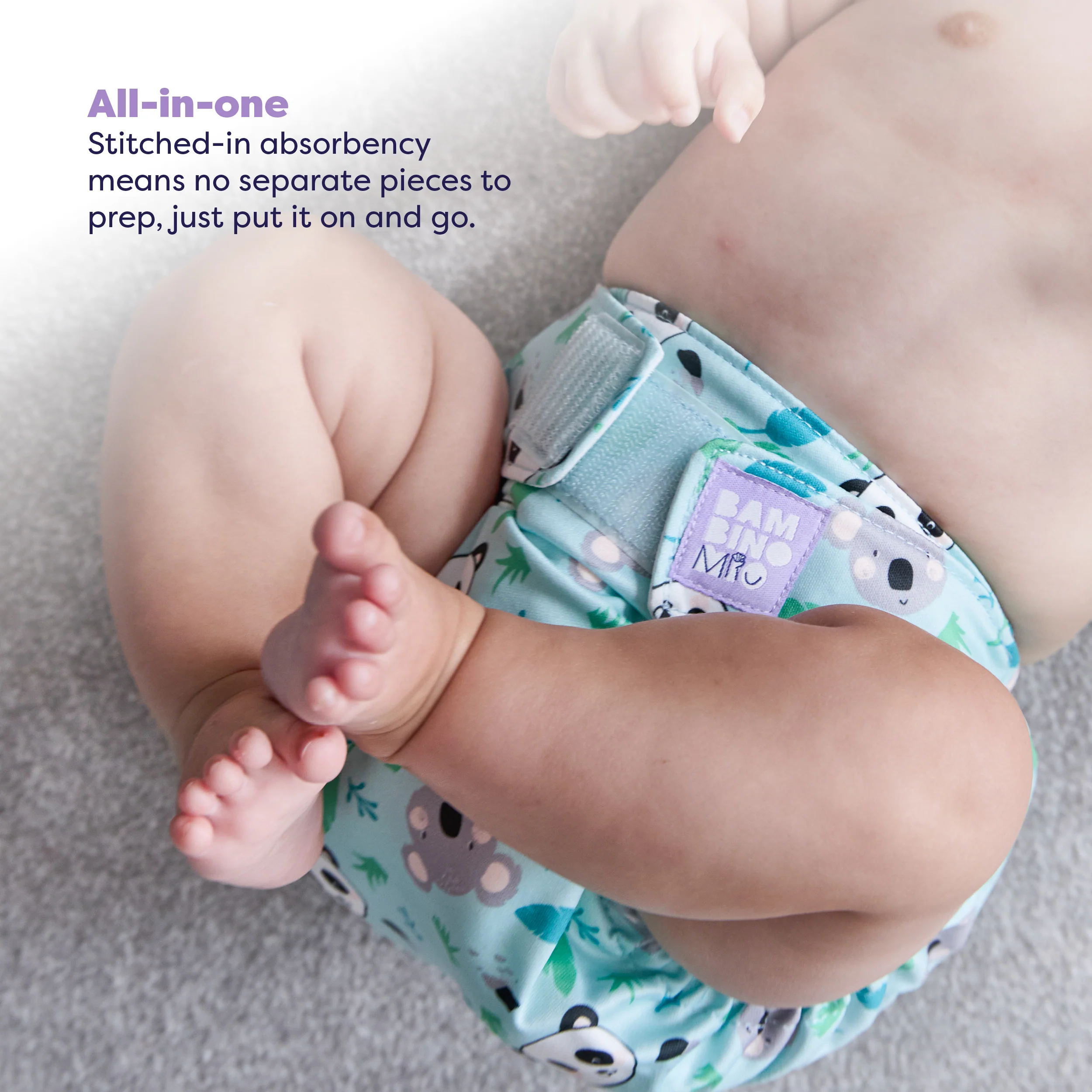 15 Pack Miosolo All-in-One Reusable Nappy in Animals - Image 8
