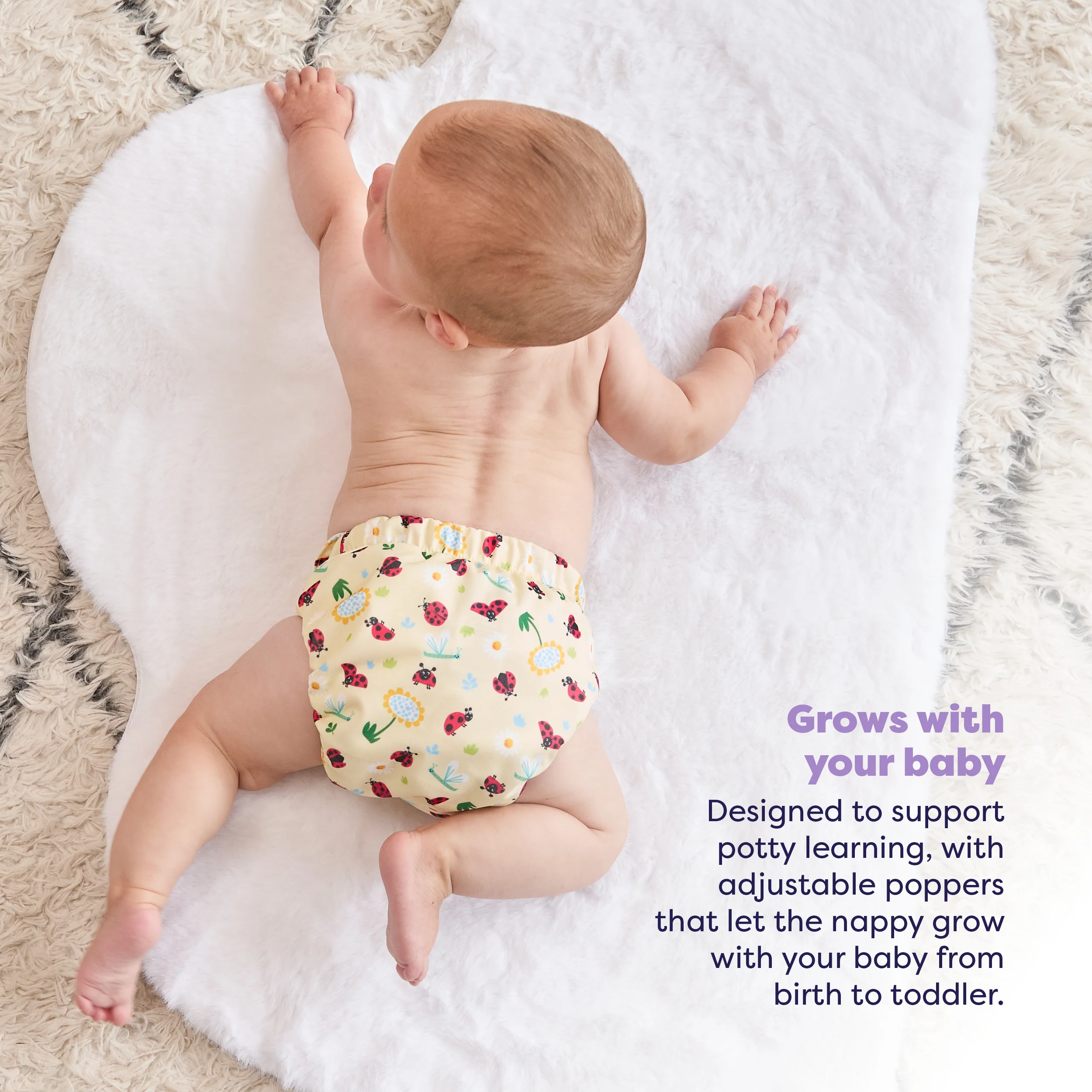 Revolutionary Reusable Nappy Bundle 5 Pack in Garden Party - Image 4