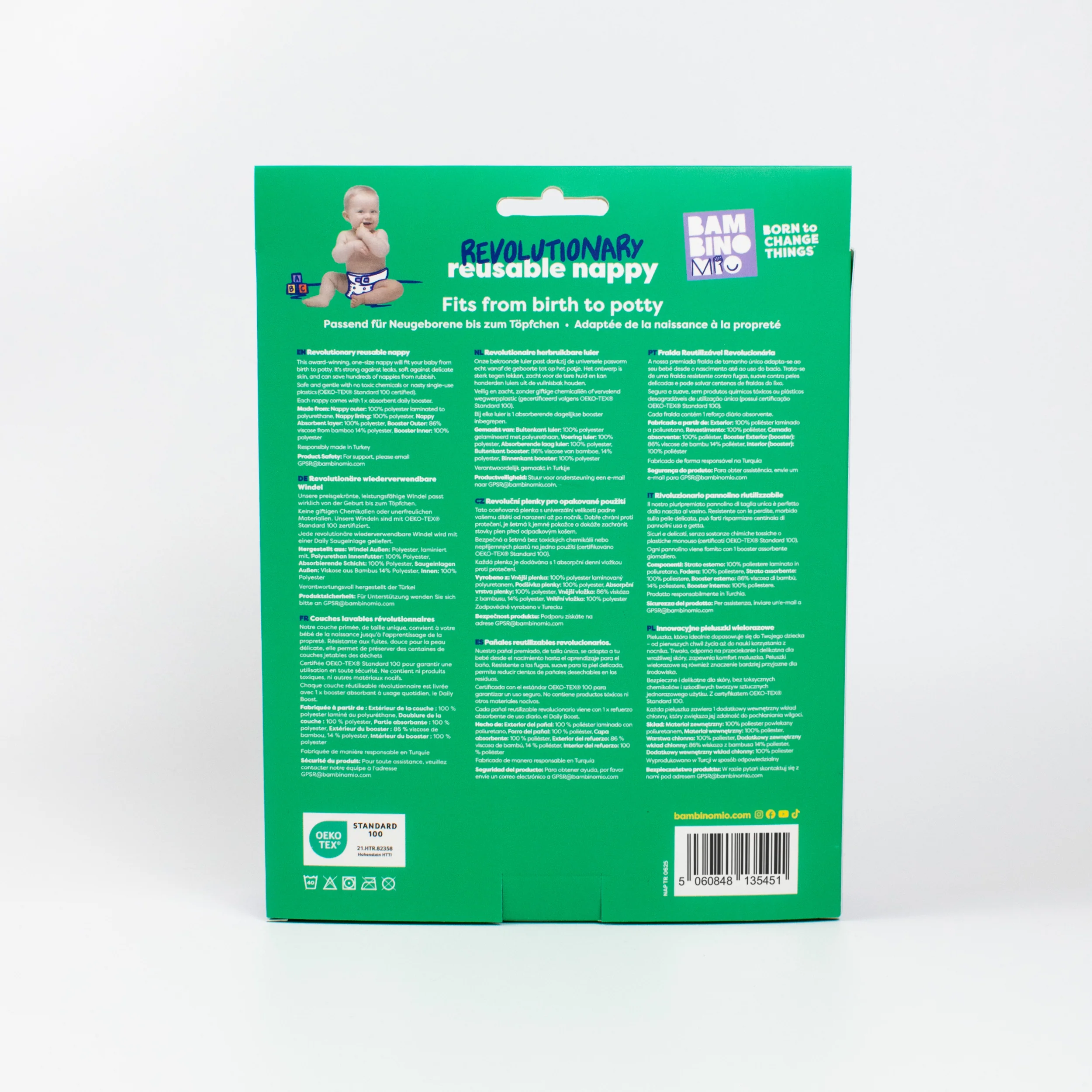 Revolutionary Reusable Nappy in Blue - Image 8
