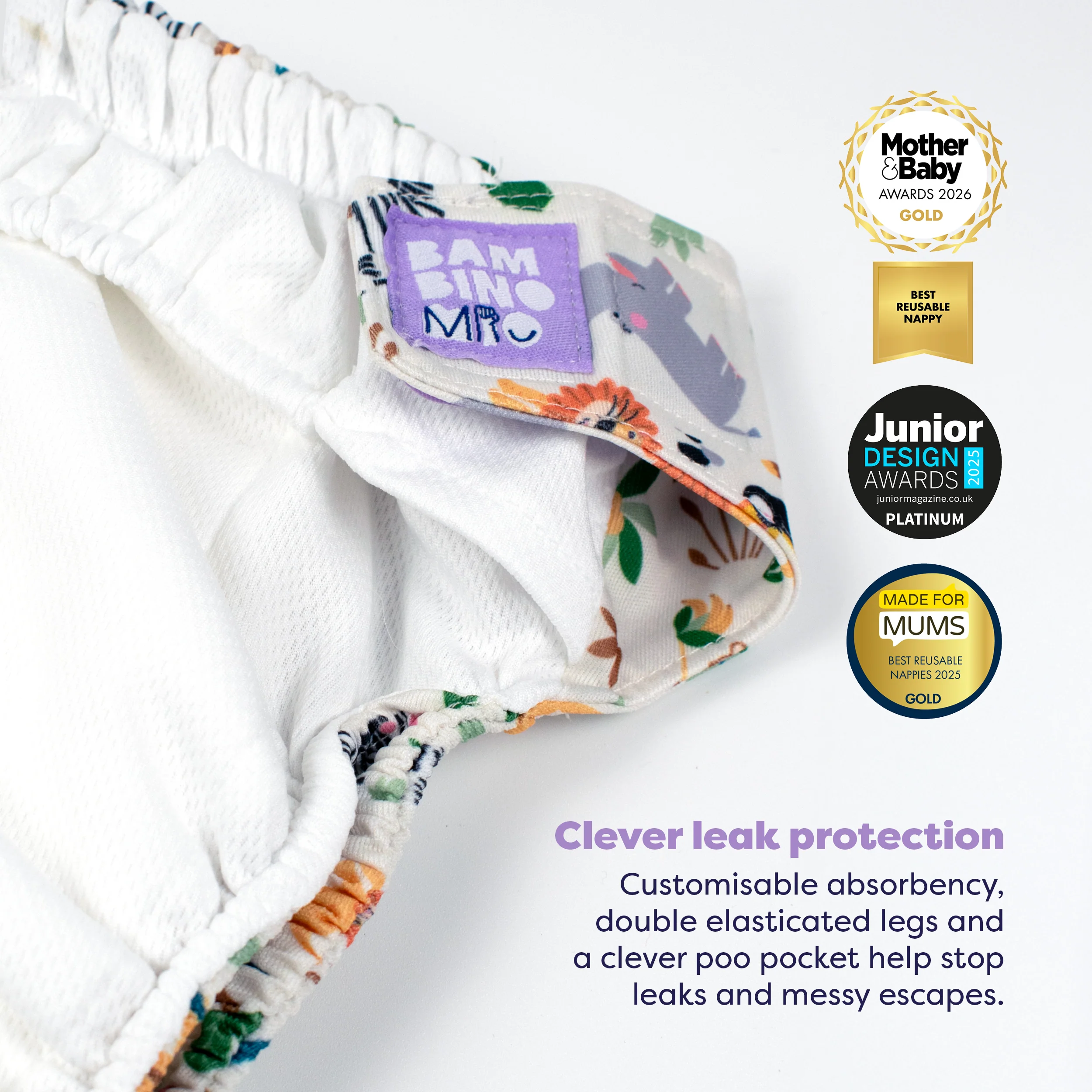 The Everything Reusable Nappy Bundle in Wild Life - Image 3